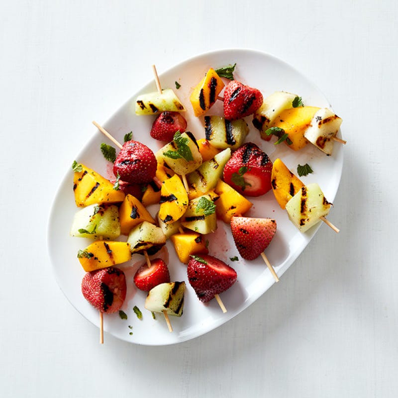 Photo of Grilled Fruit Kebabs with Mint by WW