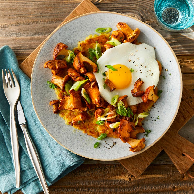 Rösti mit Pfifferlingen