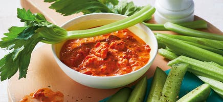 Roasted capsicum and harissa dip