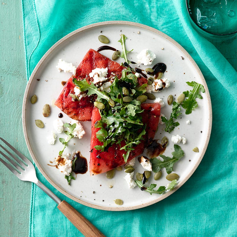 ViktVäktarna - Grillad vattenmelon med ruccola och chèvre