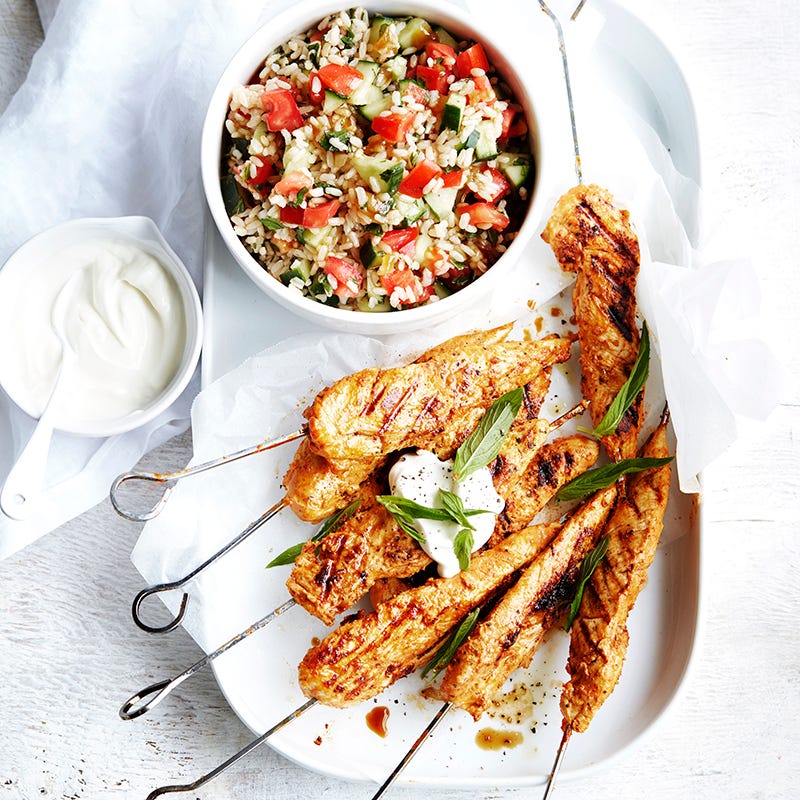 ViktVäktarna - Kycklingspett tandoori med rissallad