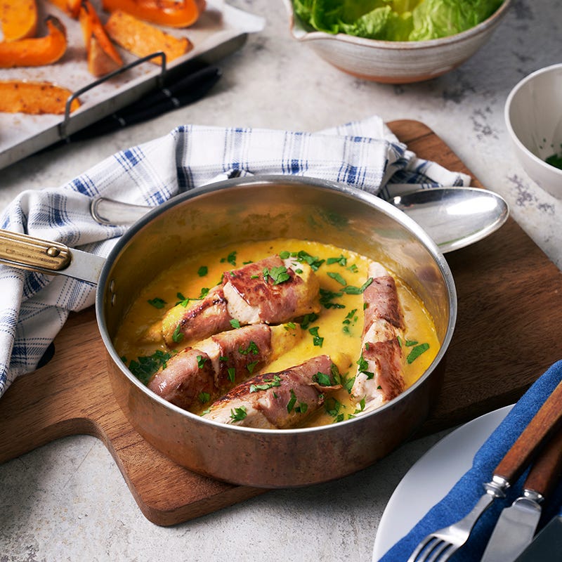 ViktVäktarna - Baconlindade kycklingfiléer med paprikasås