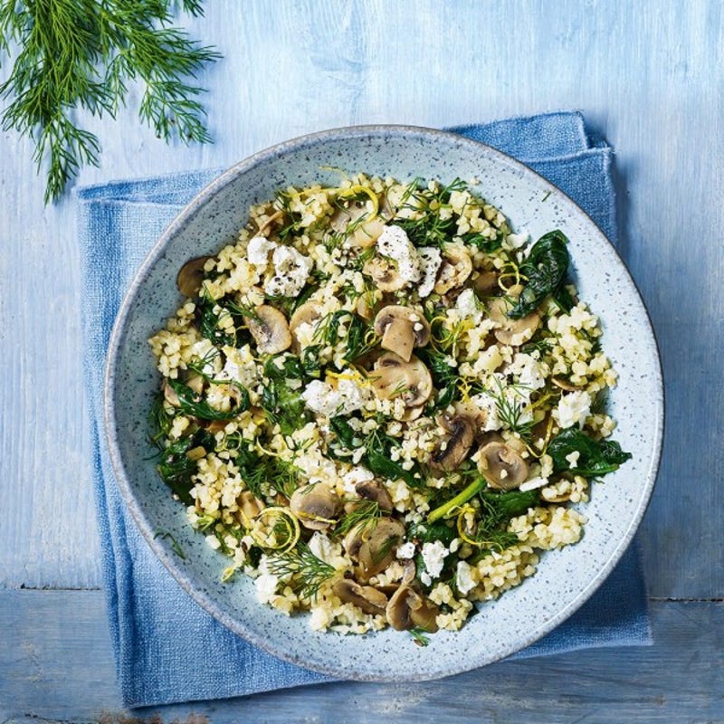 Photo de/du Bol de boulgour, champignons et feta par WW