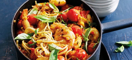 Pâtes aux crevettes all-in-one