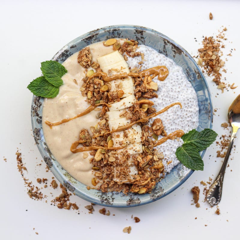 Foto van Chia pudding & banaan/ bloemkool smoothie - WW Loves - Oot Granola door WW