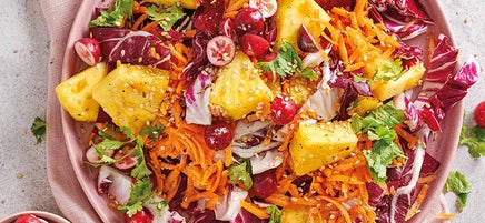 Salade de carottes, ananas et radicchio