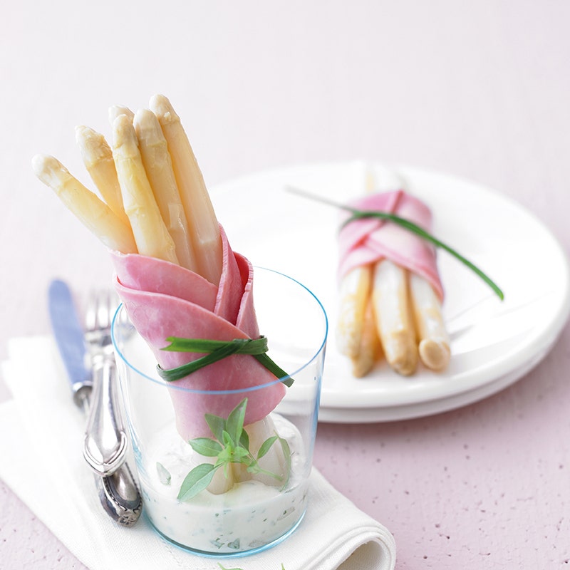 Spargel-Schinken-Röllchen