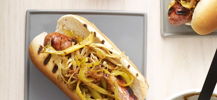 Italian chicken sausage and pepper sandwiches