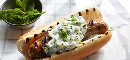Sandwichs à la saucisse de poulet à la grecque