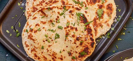 Cast iron naan - two-ingredient dough