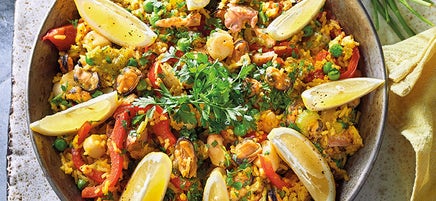 Blitz-Paella mit Meeresfrüchten