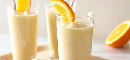 Bubblig milkshake med apelsin