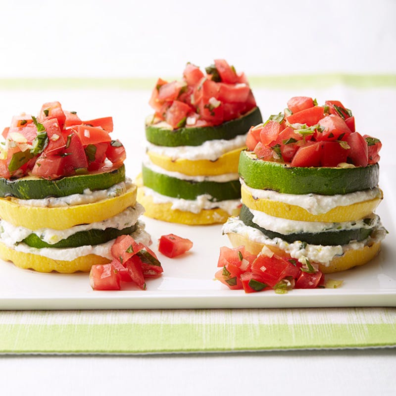 Photo of Grilled Summer Squash Stacks with Herbed Ricotta by WW