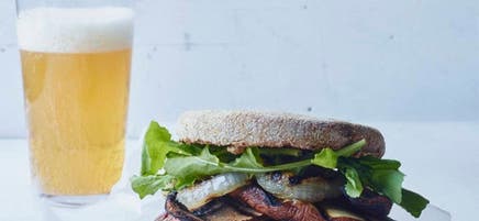 Grilled Steak, Mushroom, and Blue Cheese Sandwiches