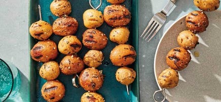 Grilled Rosemary-Garlic Baby Potato Skewers
