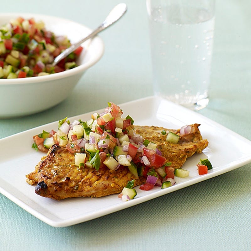 Photo of Indian-style red snapper with spicy-tomato relish by WW