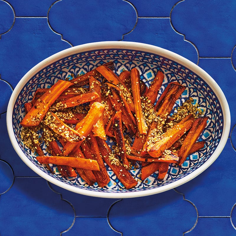 Roasted carrots with dukkah