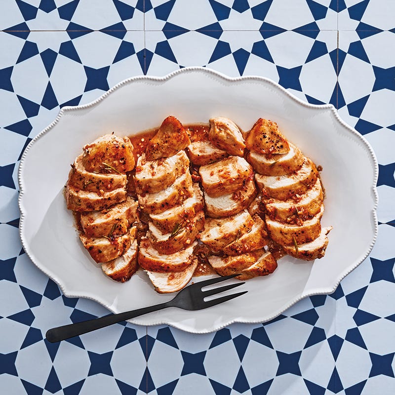 Pomegranate-glazed chicken