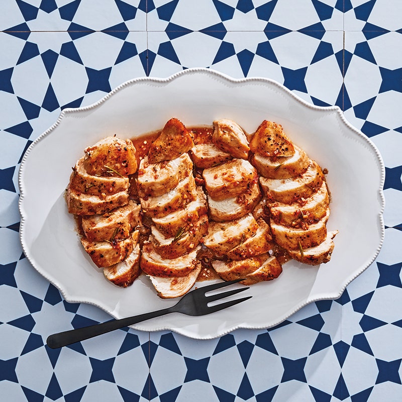 Pomegranate-glazed chicken