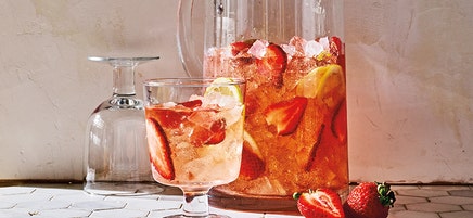 Strawberry Rosé sangria
