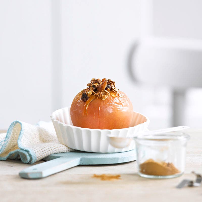 Schneller Bratapfel mit Rosinen