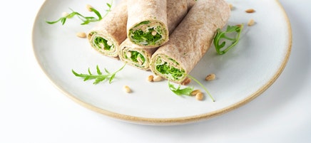 Wraps au filet de poulet et pesto de roquette