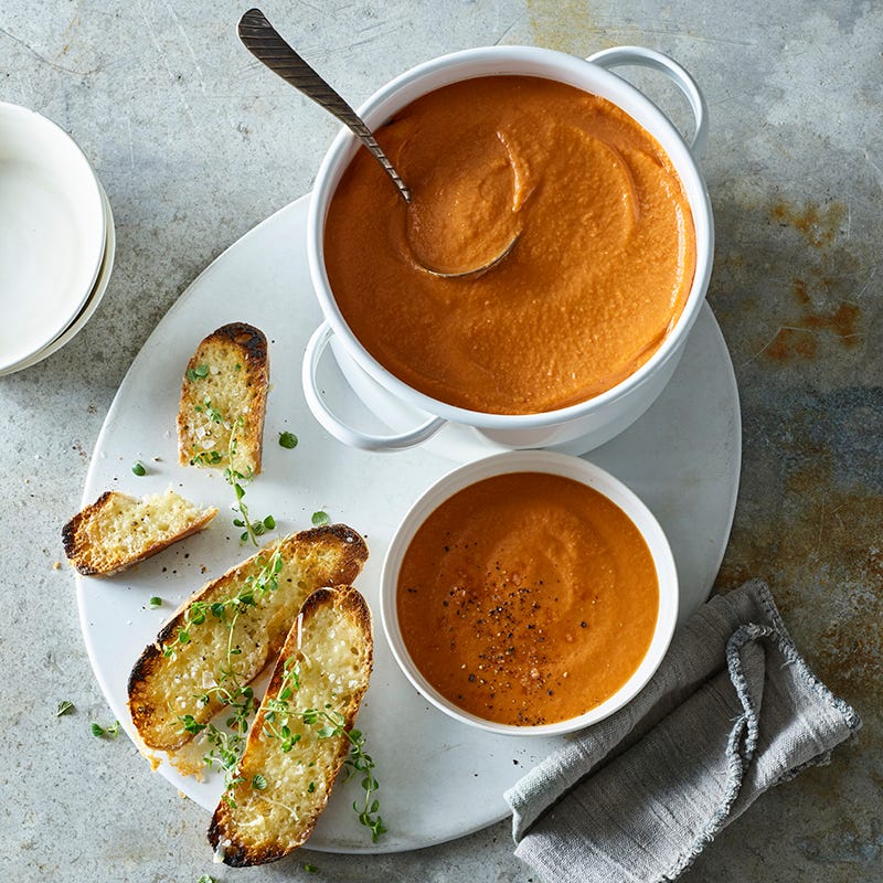 ViktVäktarna - Krämig tomatsoppa med cheddartoasts