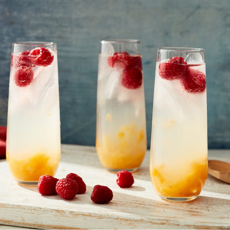 Photo of Cat Cora’s peach bellini mocktail by WW