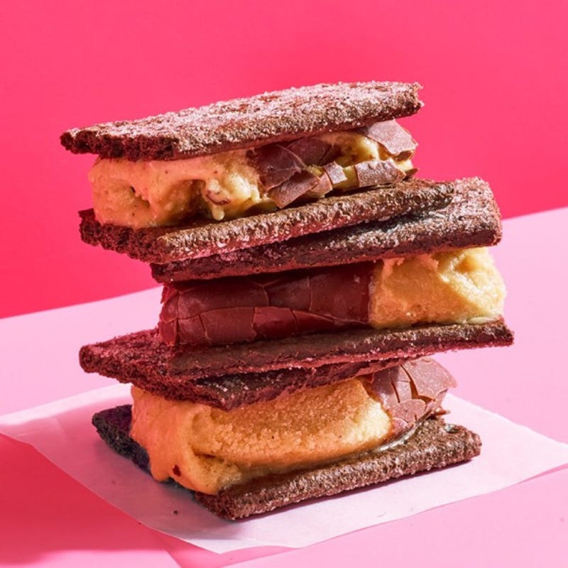 Photo of Two-tone frozen ice cream s'mores by WW