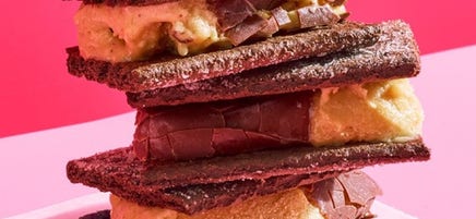 Biscuits-sandwichs deux tons à la crème glacée