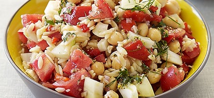 Salade de pâtes aux pois chiches et au fenouil