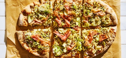 Brussels Sprouts & Prosciutto Pizza
