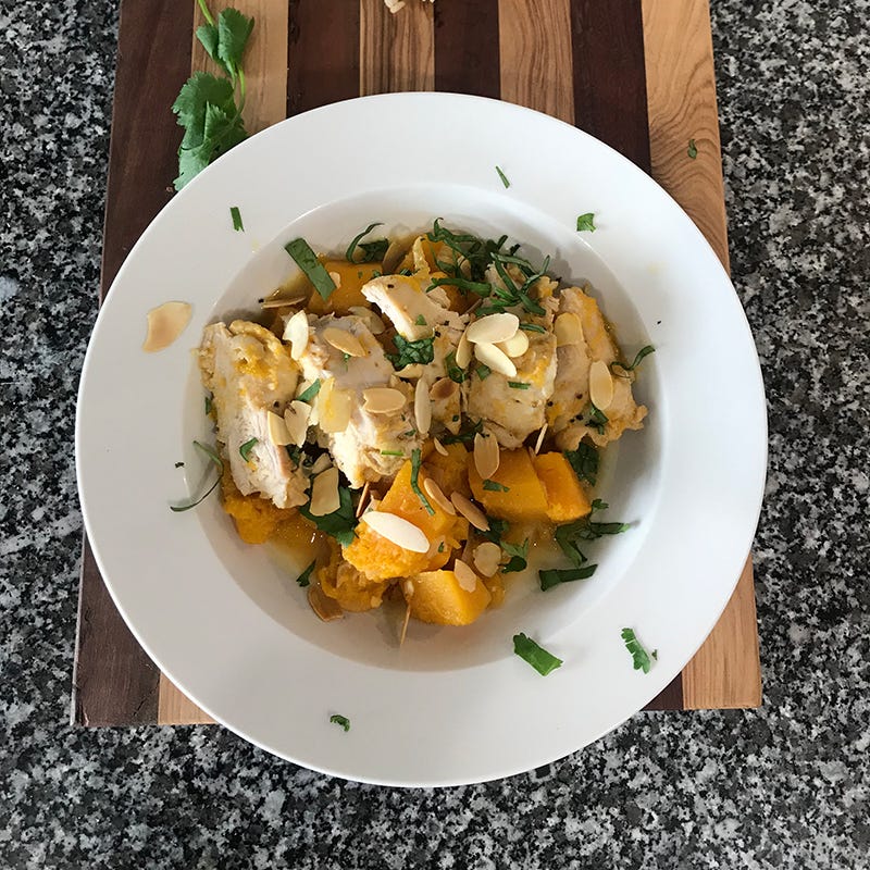 Julie's slow cooker Moroccan apricot chicken