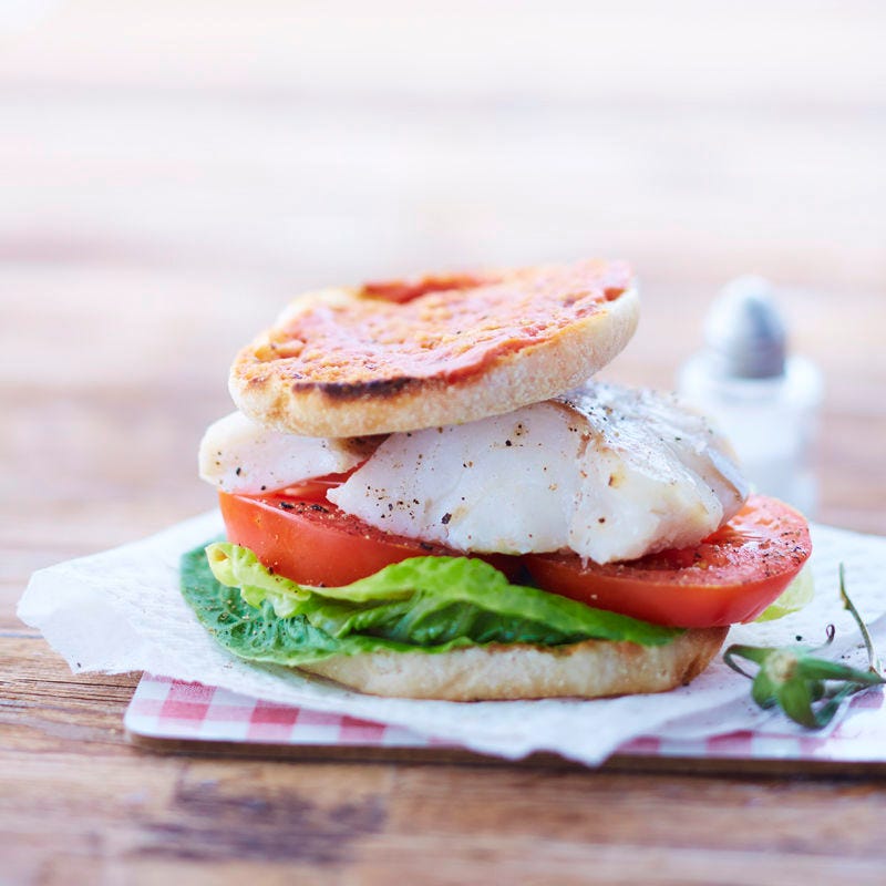 Tomaten-Fisch-Burger