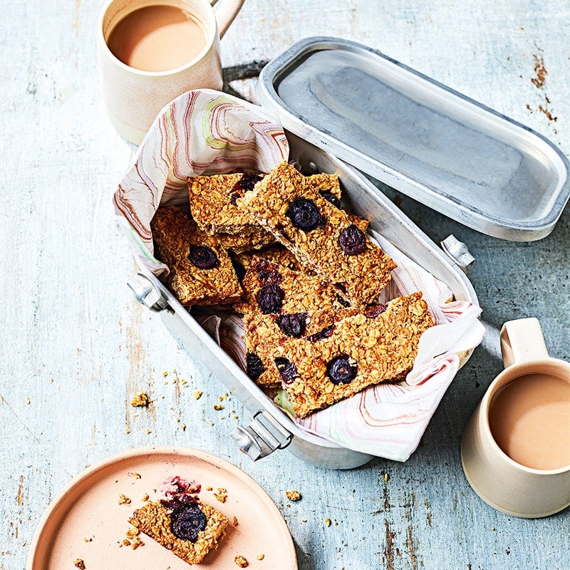 Blueberry and coconut breakfast slice
