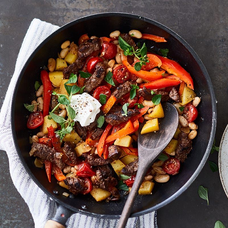 Paprika-Steak-Pfanne