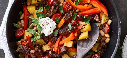 Paprika-Steak-Pfanne