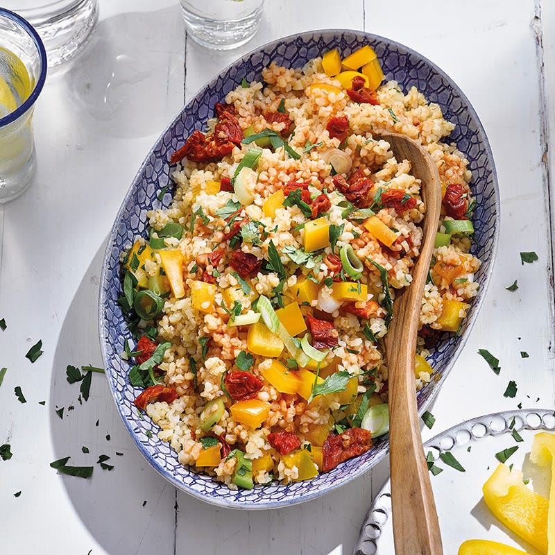 Tomaten-Bulgur-Salat mit Peperoni