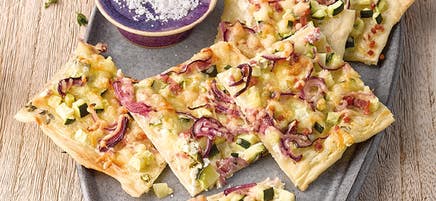 Bouchées de flammekueche au jambon