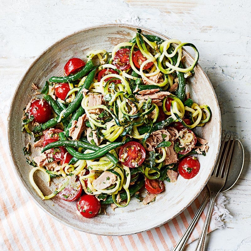 Tuna zoodle salad