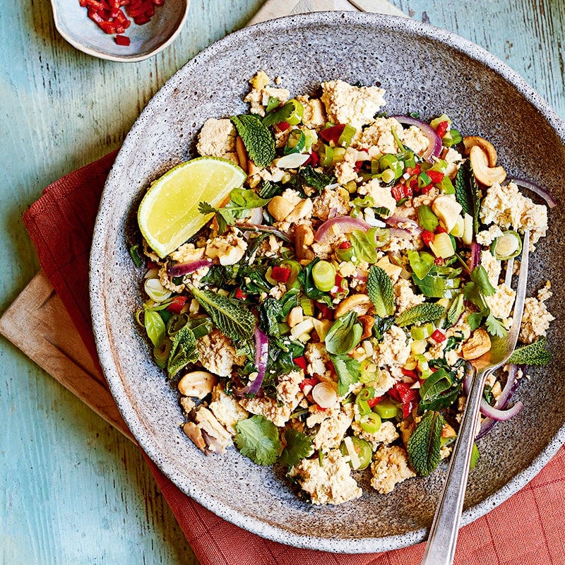 Chilli tofu larb