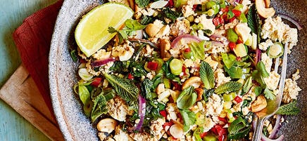 Chilli tofu larb
