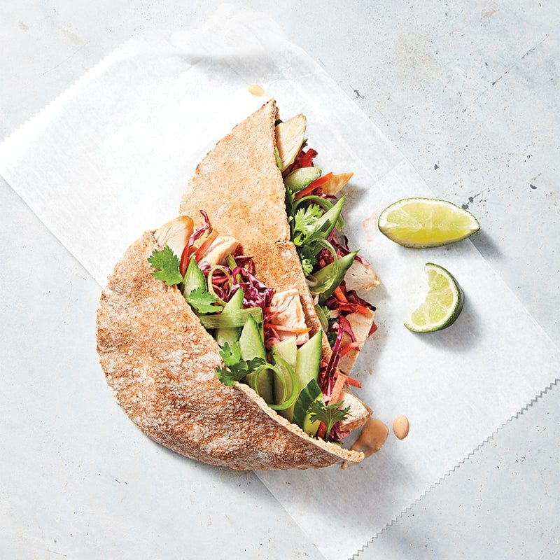 Asian chicken pita pockets