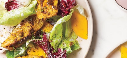 Rosemary chicken with balsamic-glazed onion