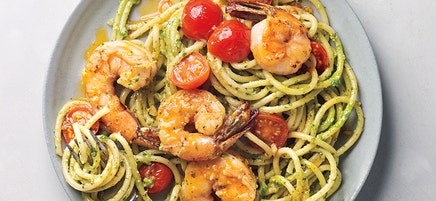 Pesto prawn pasta