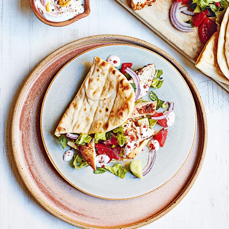 Peri-peri roast chicken flatbreads