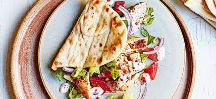 Peri-peri roast chicken flatbreads