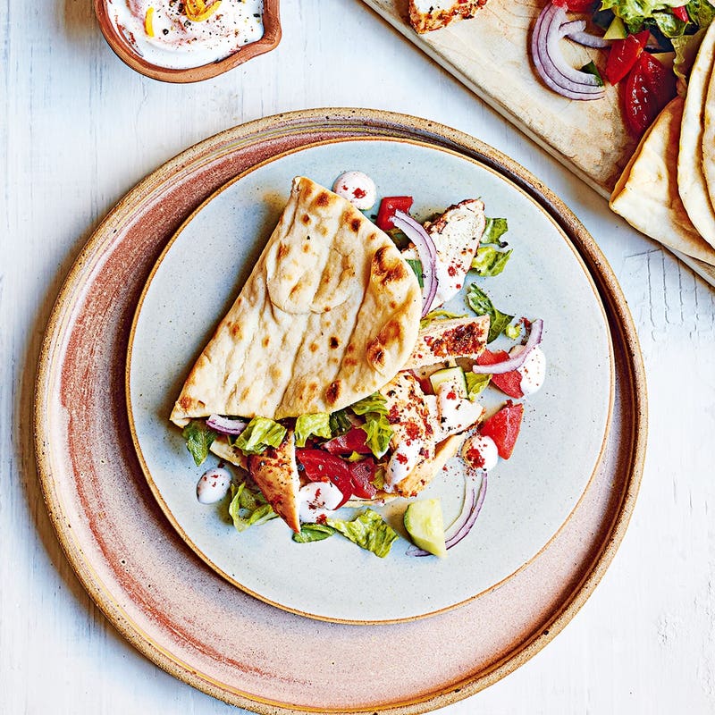 Peri-peri roast chicken flatbreads