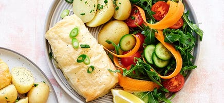 Creamy fish pie parcels