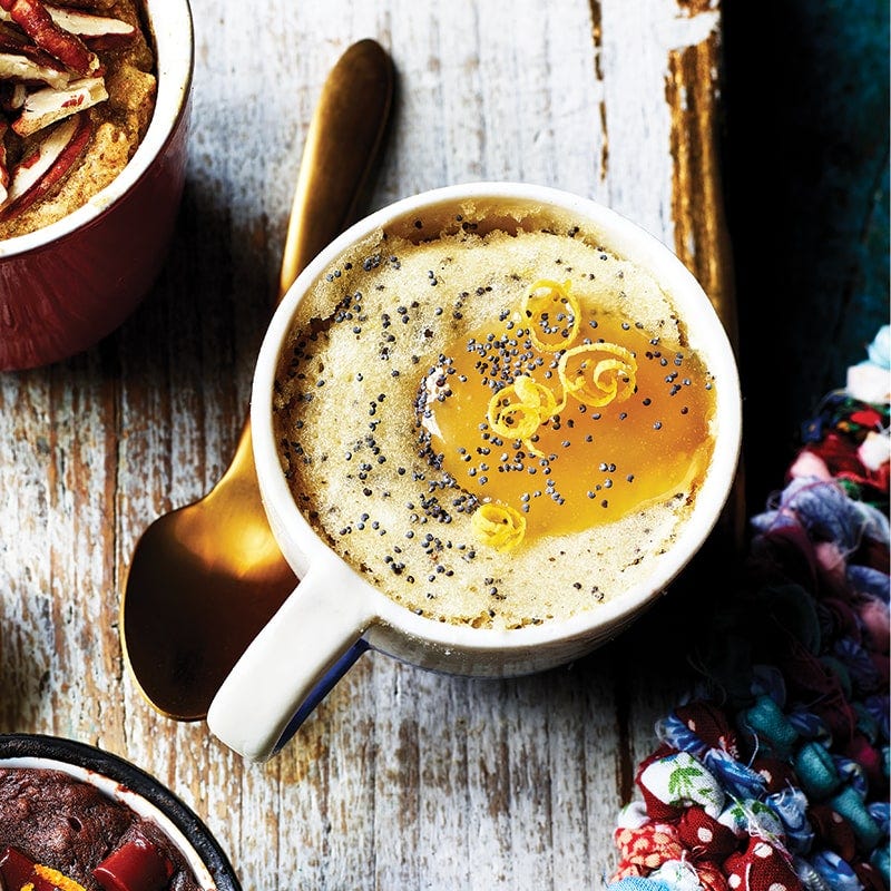 Lemon and poppy seed mug muffin